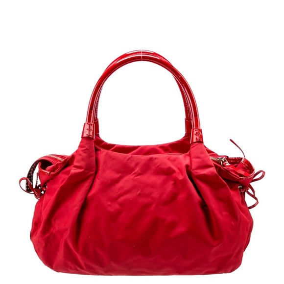 Kate Spade New York Red Faux Patent Leather and Vinyl Shoulder Bag - Picture 7 of 12